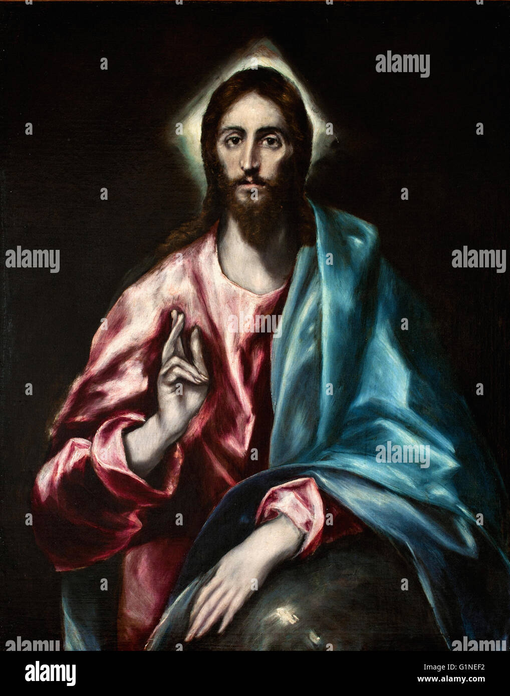 El Greco - Christ as Saviour  - Museo del Greco Stock Photo