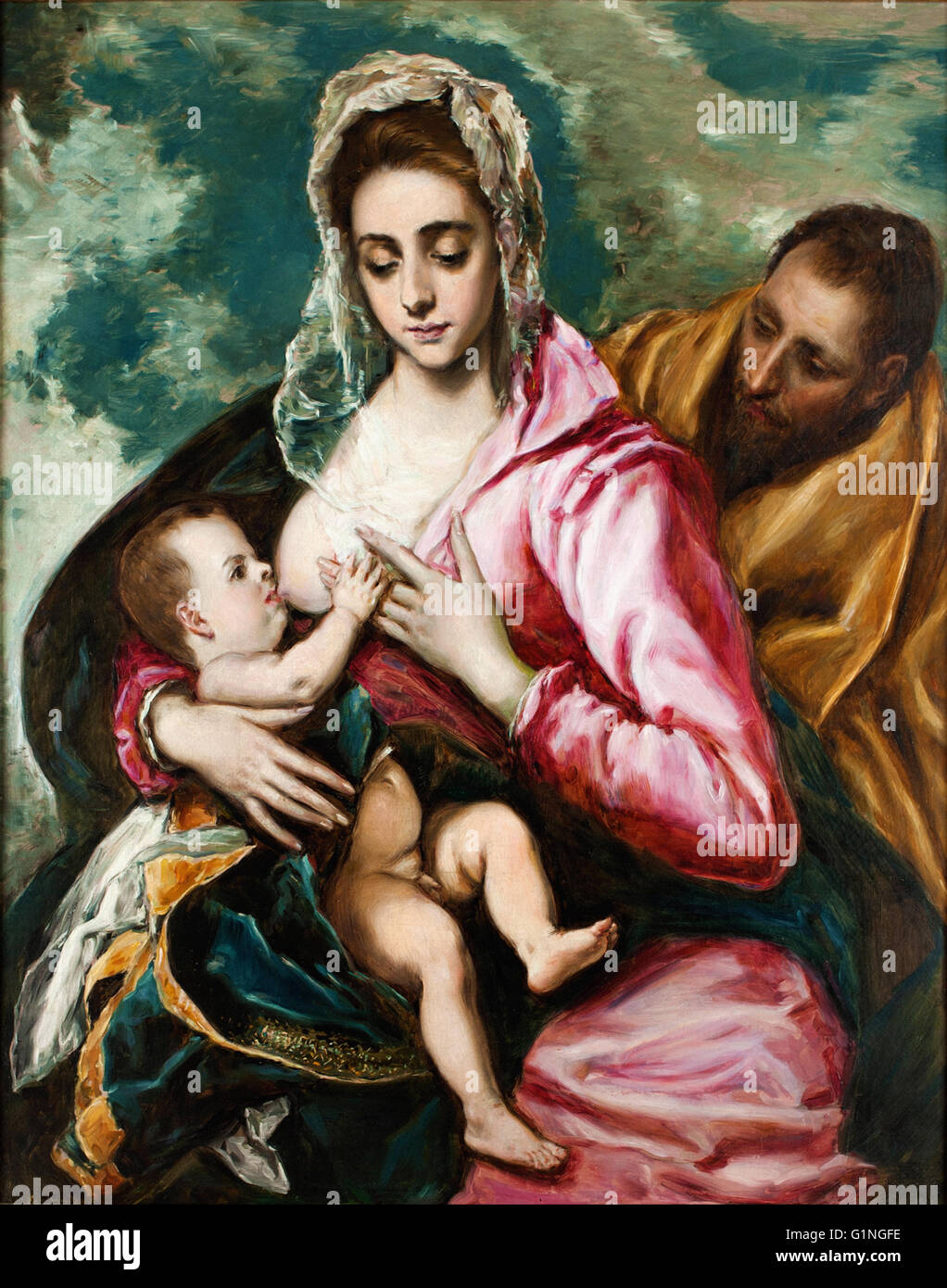 Raimundo de Madrazo Garreta - Holy Family  - Museo del Greco Stock Photo