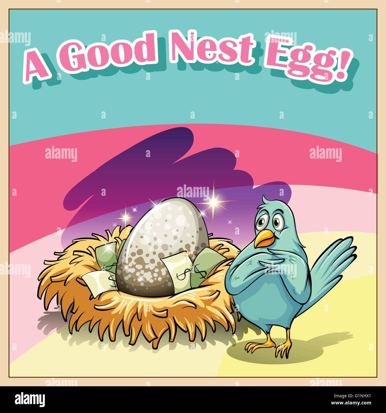 English idiom saying a good nest egg Stock Vector Image & Art Alamy