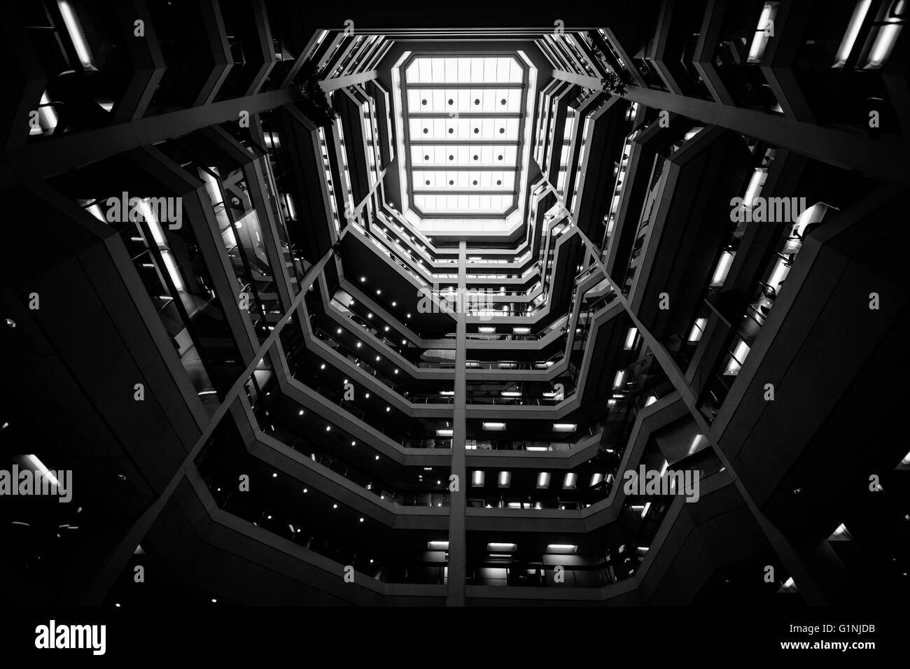 Interior of the Atrium on Bay, in Toronto, Ontario. Stock Photo