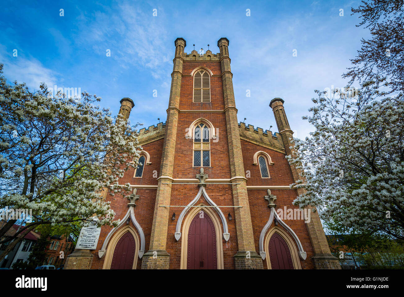 Little Trinity Anglican Church, in Toronto, Ontario. Stock Photo