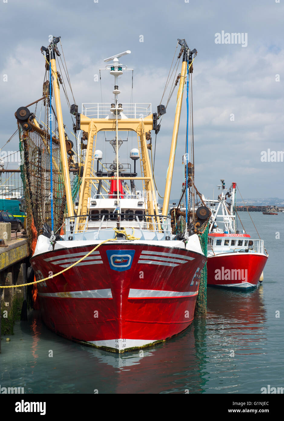 Red Fishing Trawlers High Resolution Stock Photography and Images - Alamy