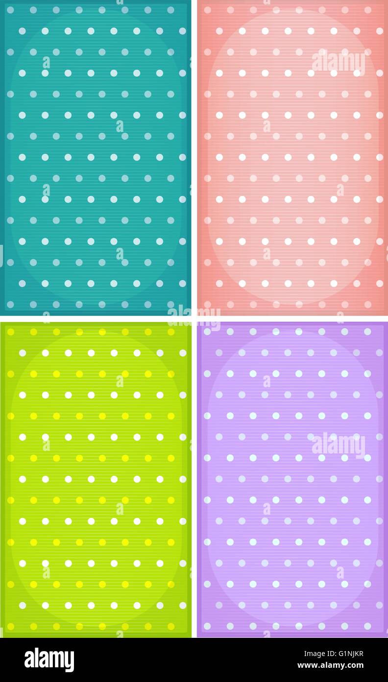 Spotted backgrounds in various colours illustration Stock Vector Image
