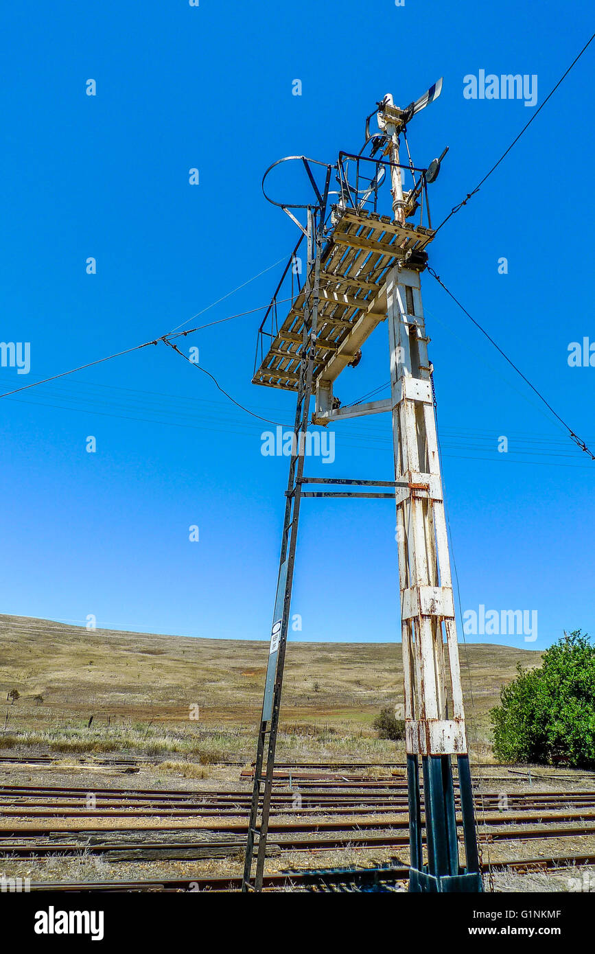 Signal box at cooma railway station, southern NSW, Australia Stock