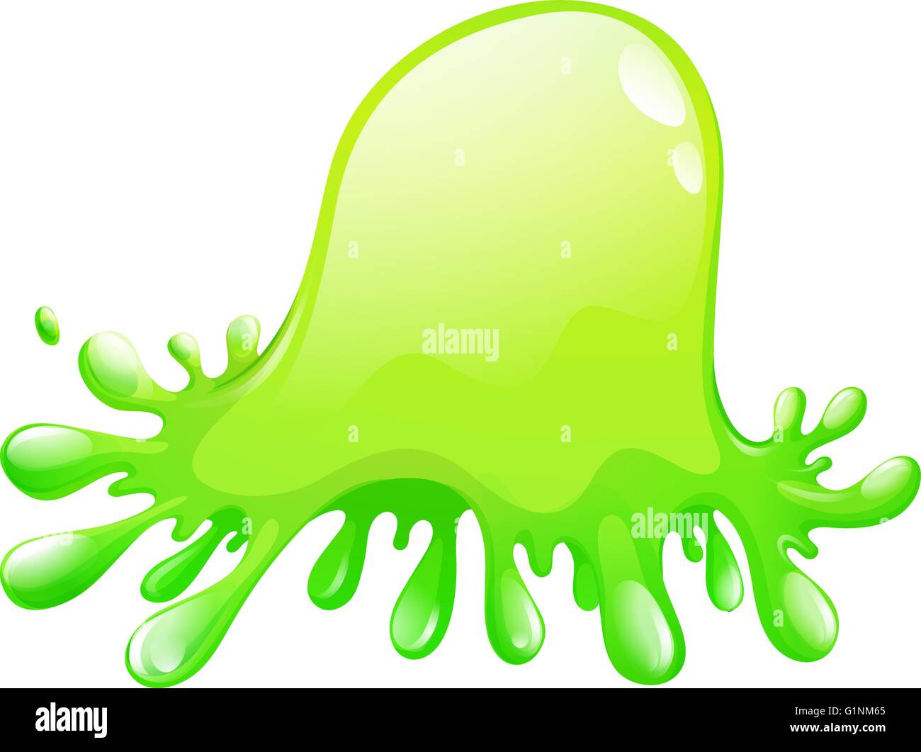 Green splash on white background illustration Stock Vector
