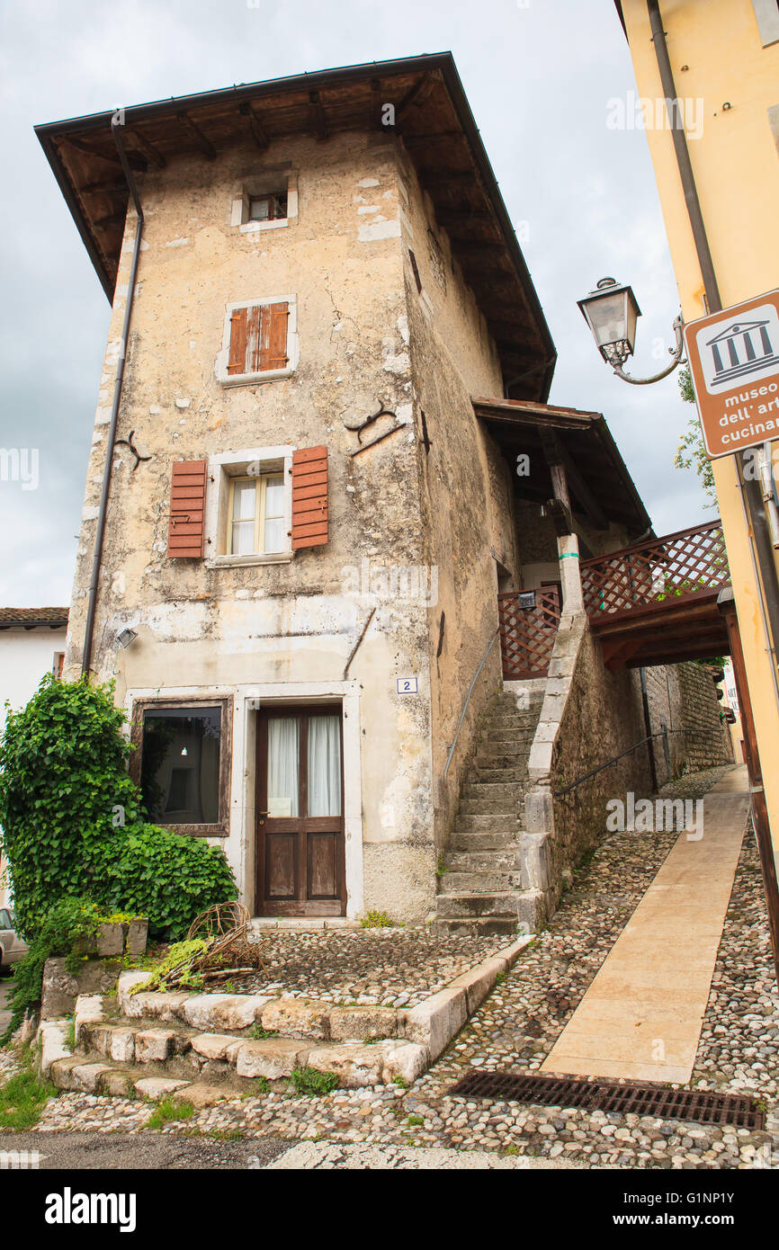 View of the houses of Polcenigo, Pordenone. italy Stock Photo Alamy