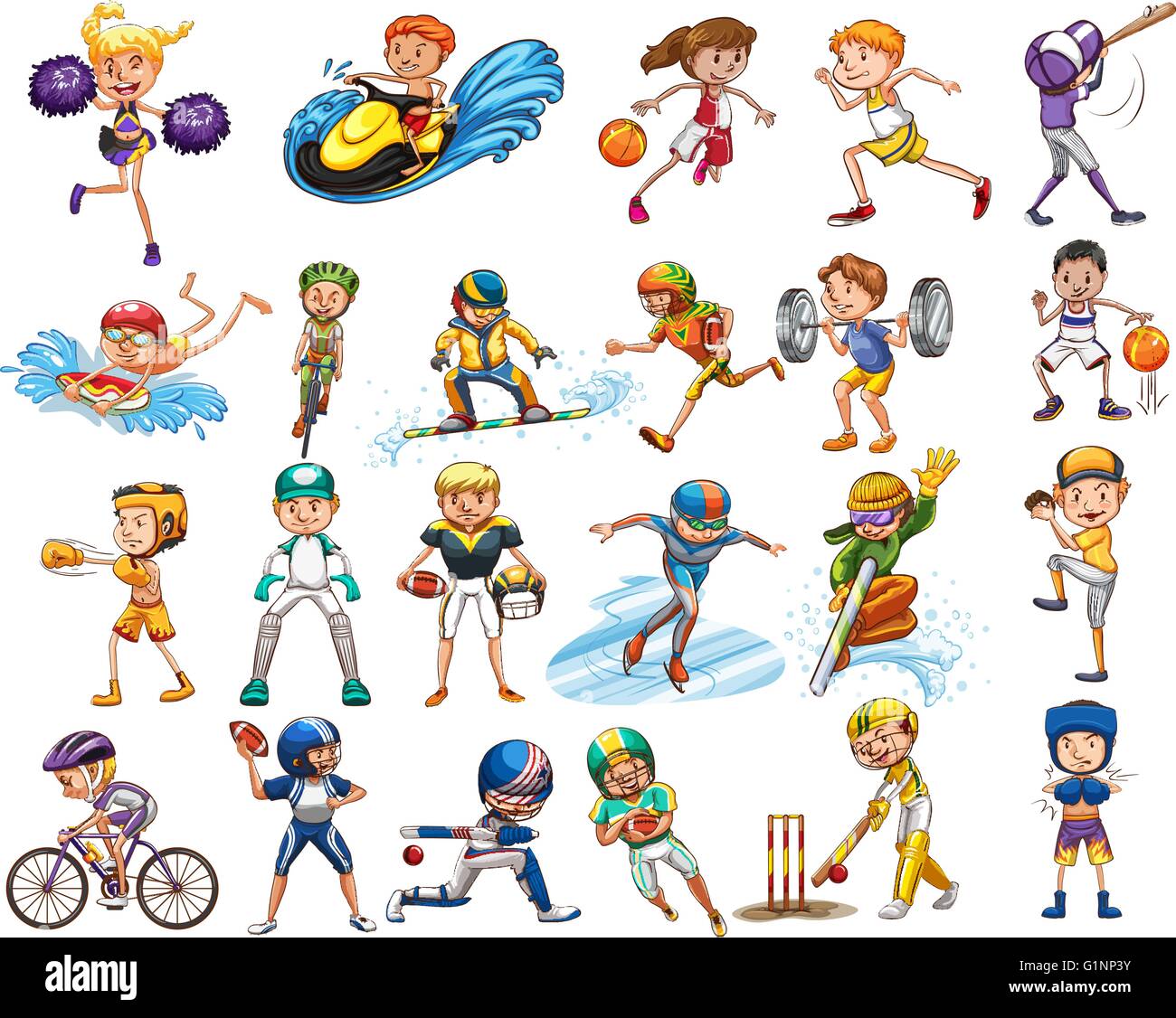 Different kind of sports illustration Stock Vector Image & Art - Alamy