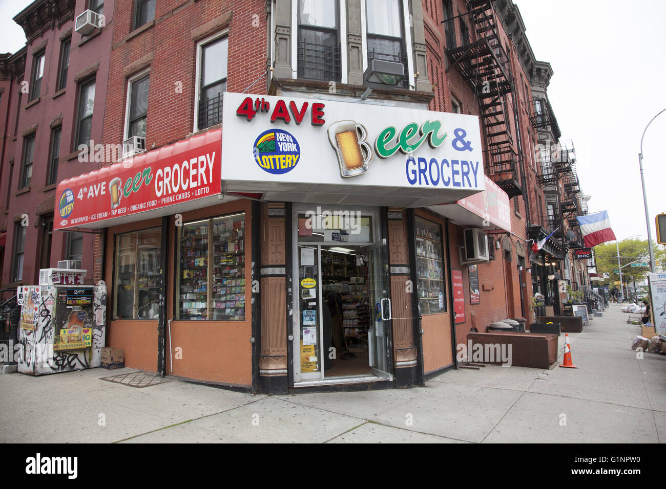 Small grocery bodega type market along 4th Avenue in the Park Slope