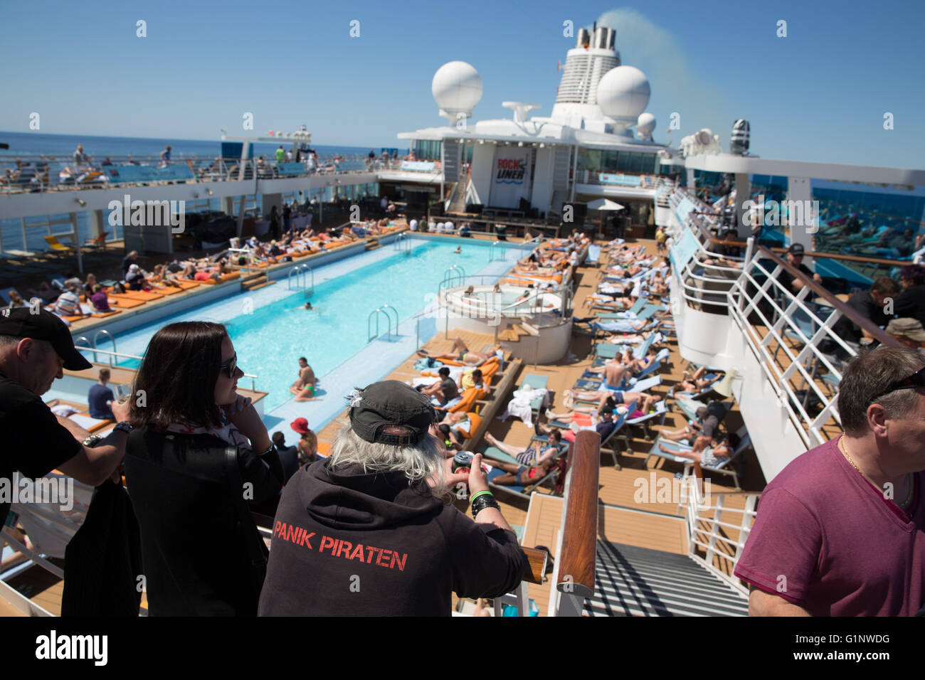 Ibiza Spain 3rd May 2016 Guests On A Cruise Ship