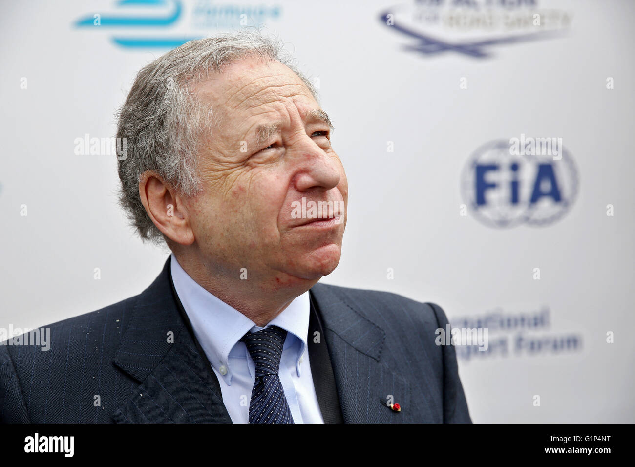 Leipzig, Germany. 18th May, 2016. Jean Todt, president of the International Automobile Federation (FIA), seen at the world summit of transport ministers in Leipzig, Germany, 18 May 2016. Some 1,000 participants from 60 countries are expected to attend the three-day summit held by the International Transport Forum of the Organisation for Economic Co-operation and Development (OECD). Photo: JAN WOITAS/dpa/Alamy Live News Stock Photo