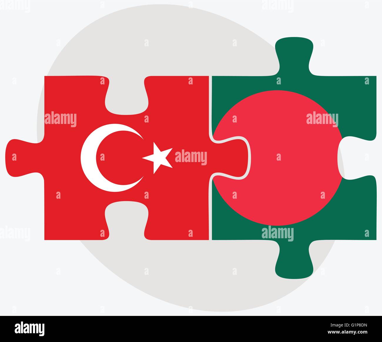 Turkey and Bangladesh Flags in puzzle isolated on white background Stock Vector Image & Art Alamy