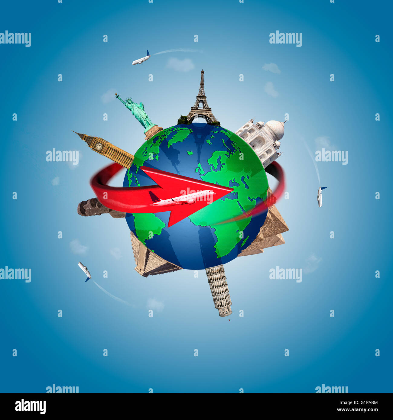 Travel around the world concept Stock Photo