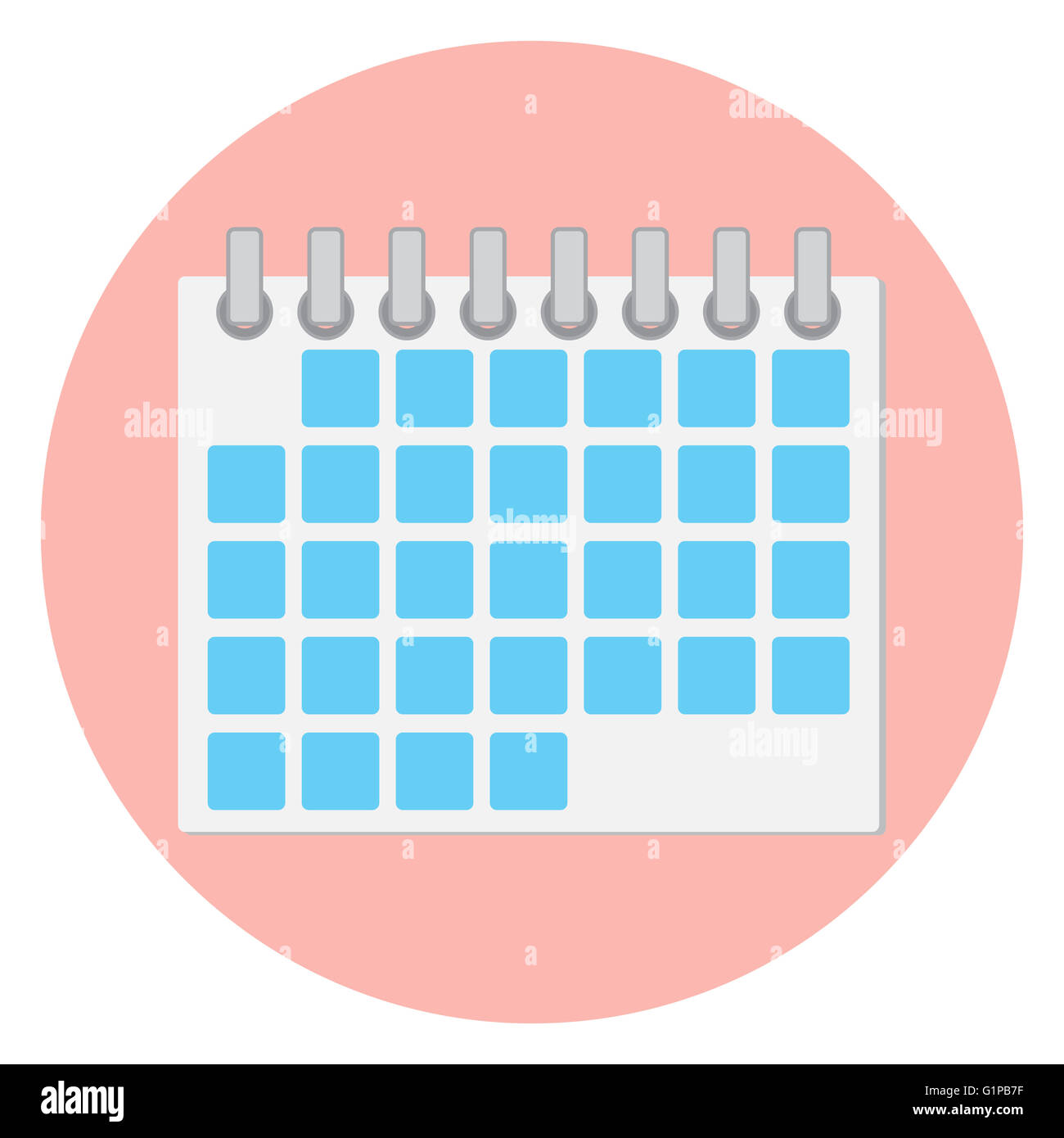 Calendar icon flat. Calendar page and monthly calendar, date and ...