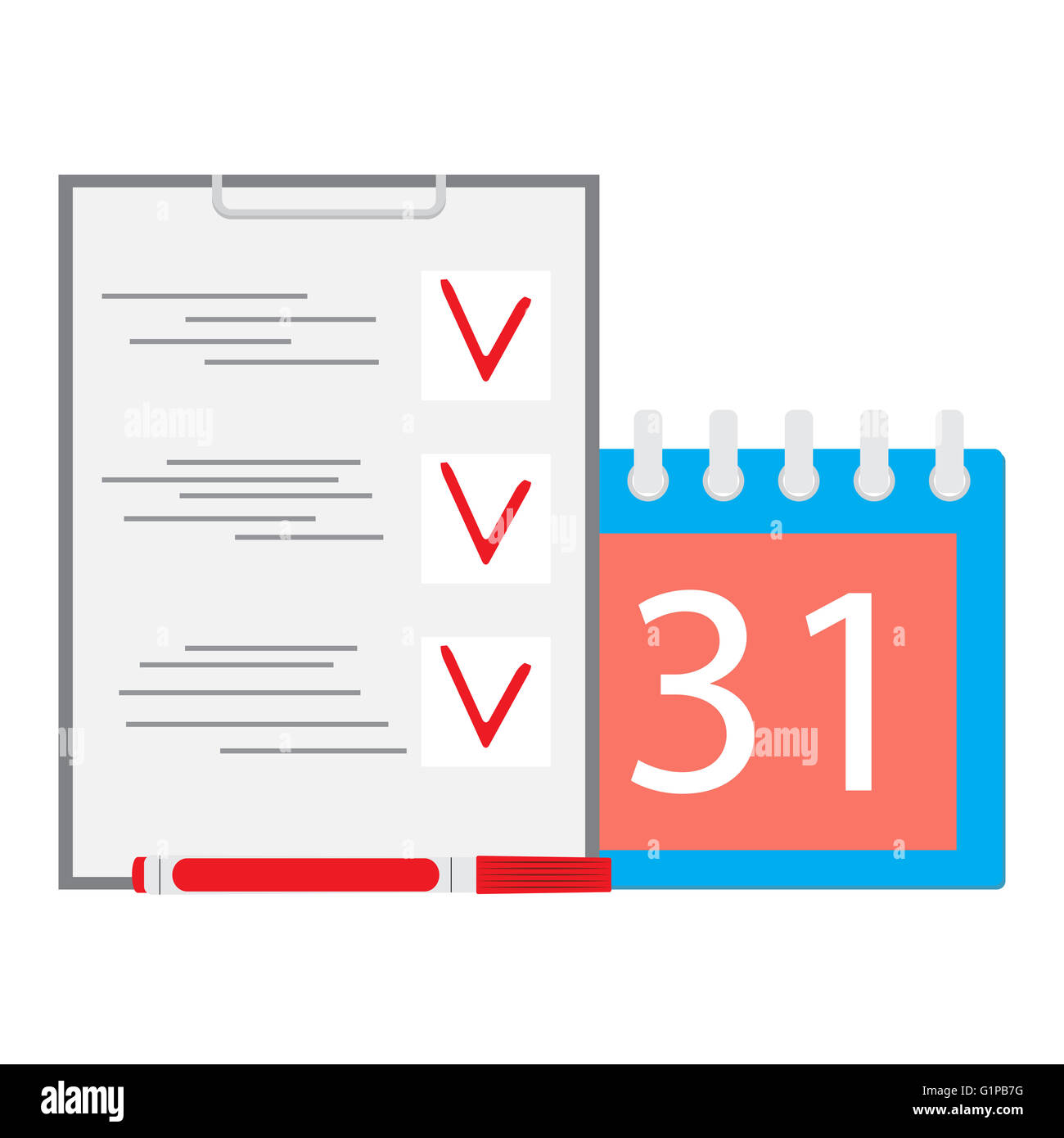 Deadline task. Calendar and list. Business concept. Calendar deadline and  time, time running out and due date, reminder agenda a Stock Photo - Alamy