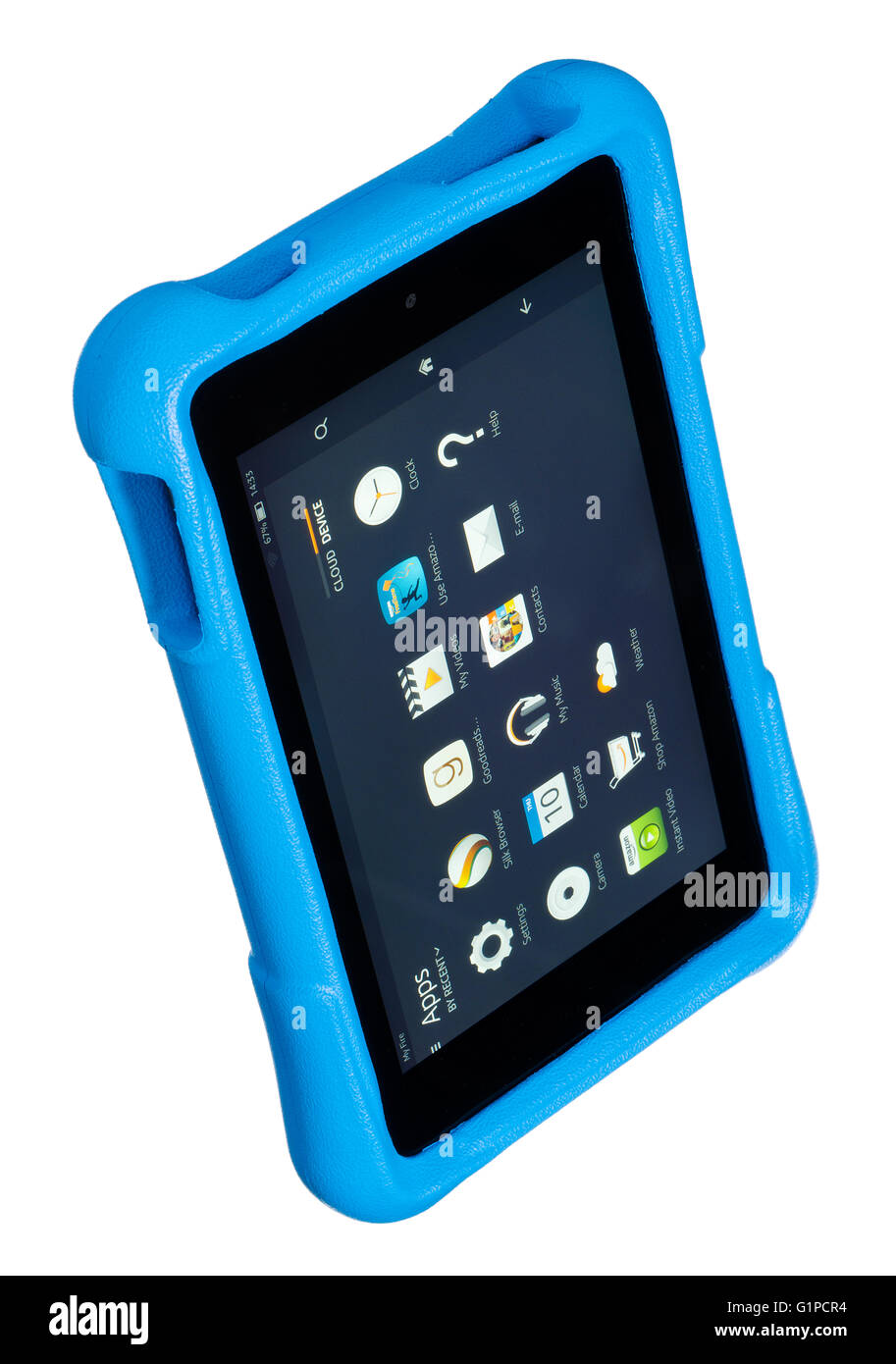 Kindle Fire for kids. Child orientated tablet computer with blue