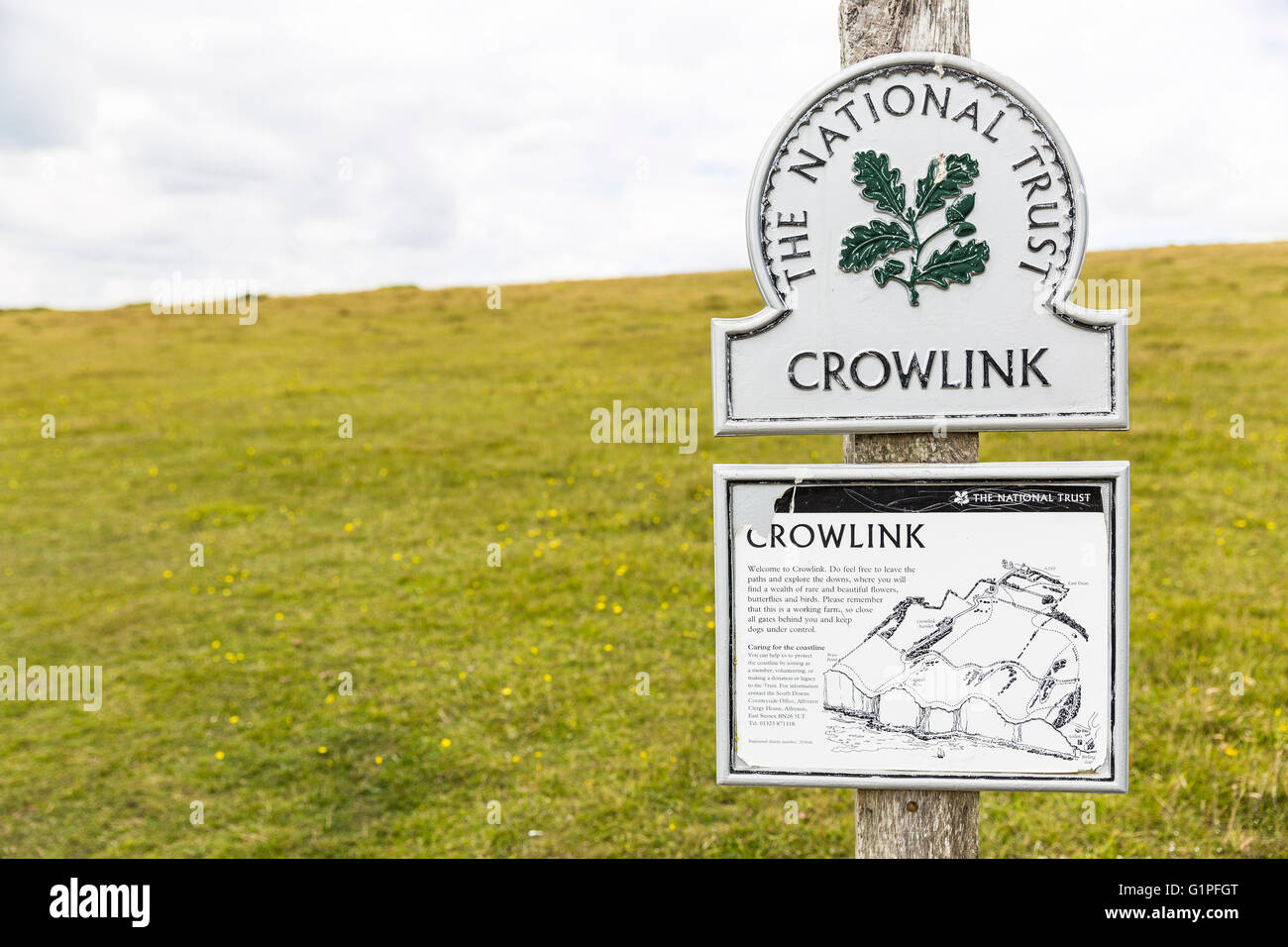 Crowlink, the Seven Sisters Cliffs, South Down National Park, East ...