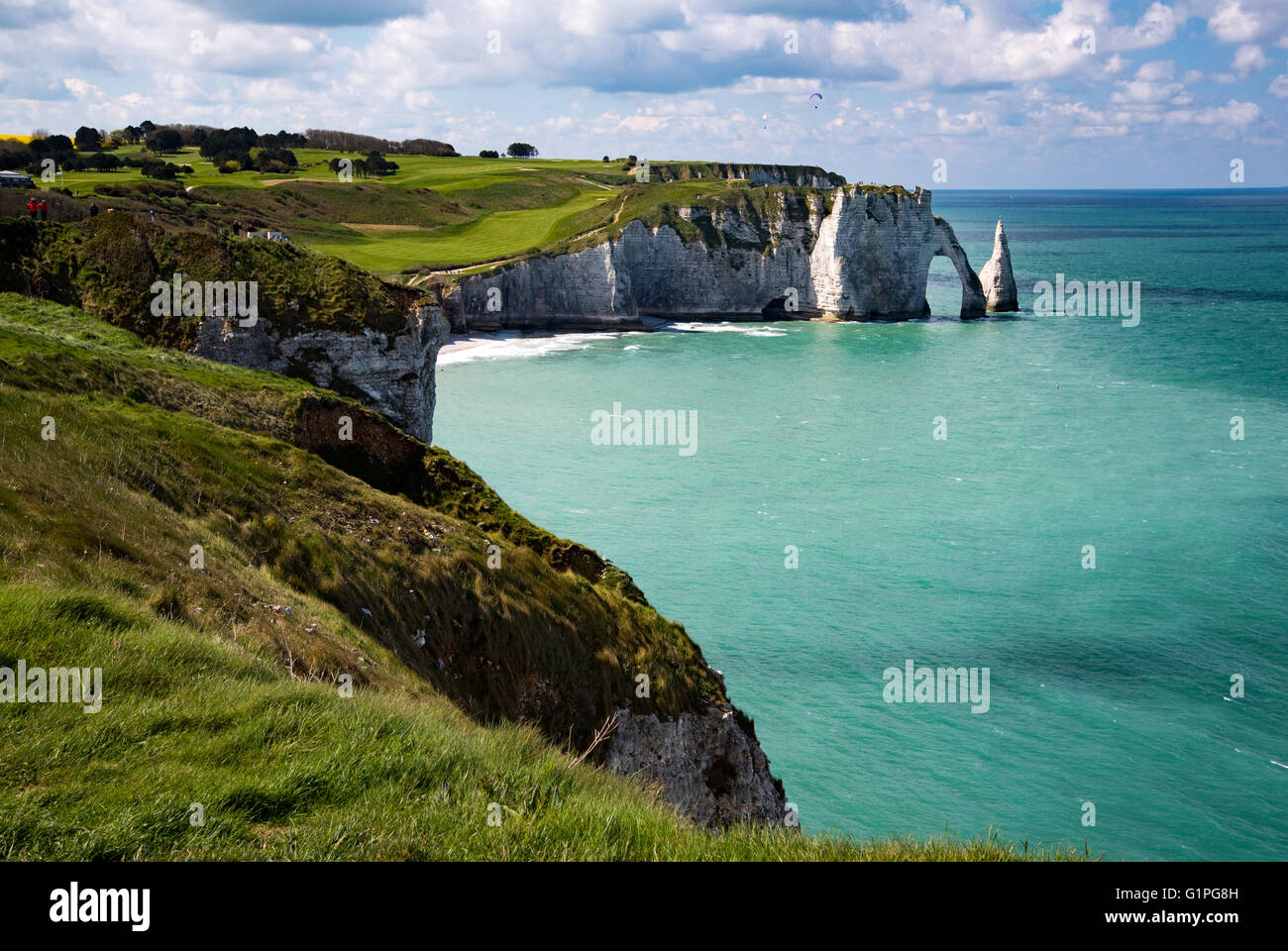 Coast etretat aiguille rock hi-res stock photography and images - Alamy