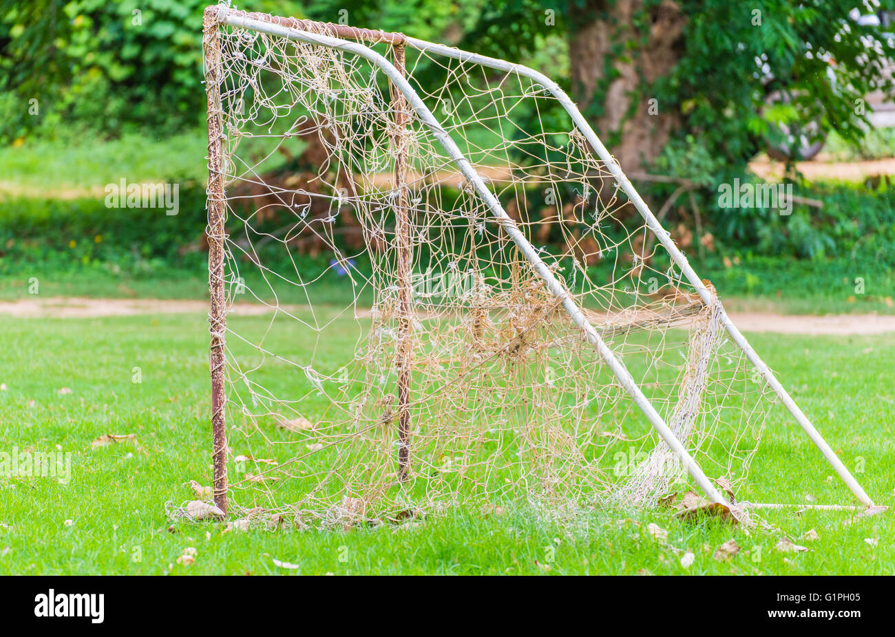 Small Goal Football Stock Photo Alamy