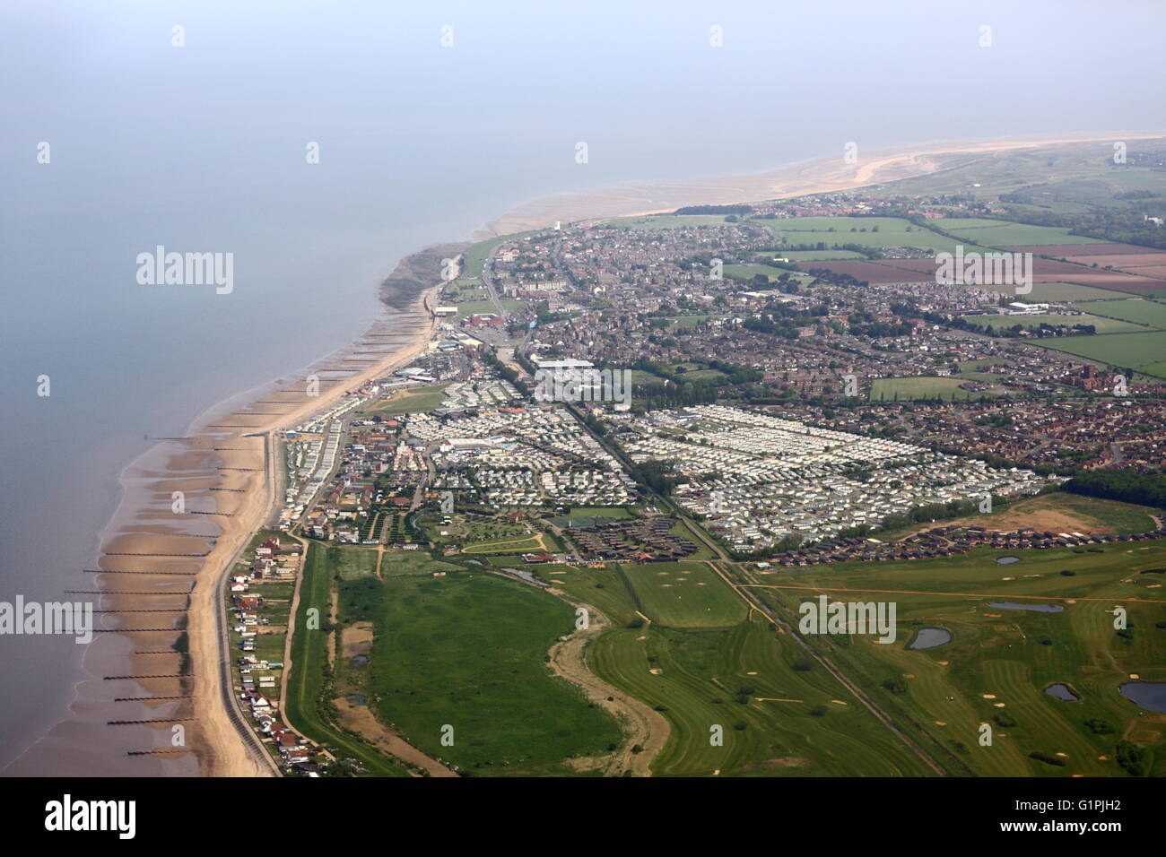 Aerial view of Hunstanton Stock Photo