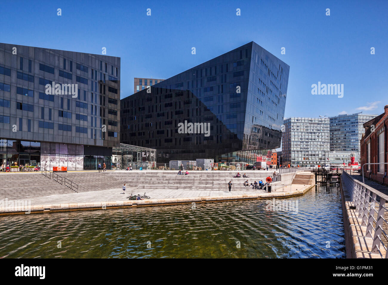 Mann Island building, by Broadway Malyan, Liverpool Waterfront, England, UK Stock Photo