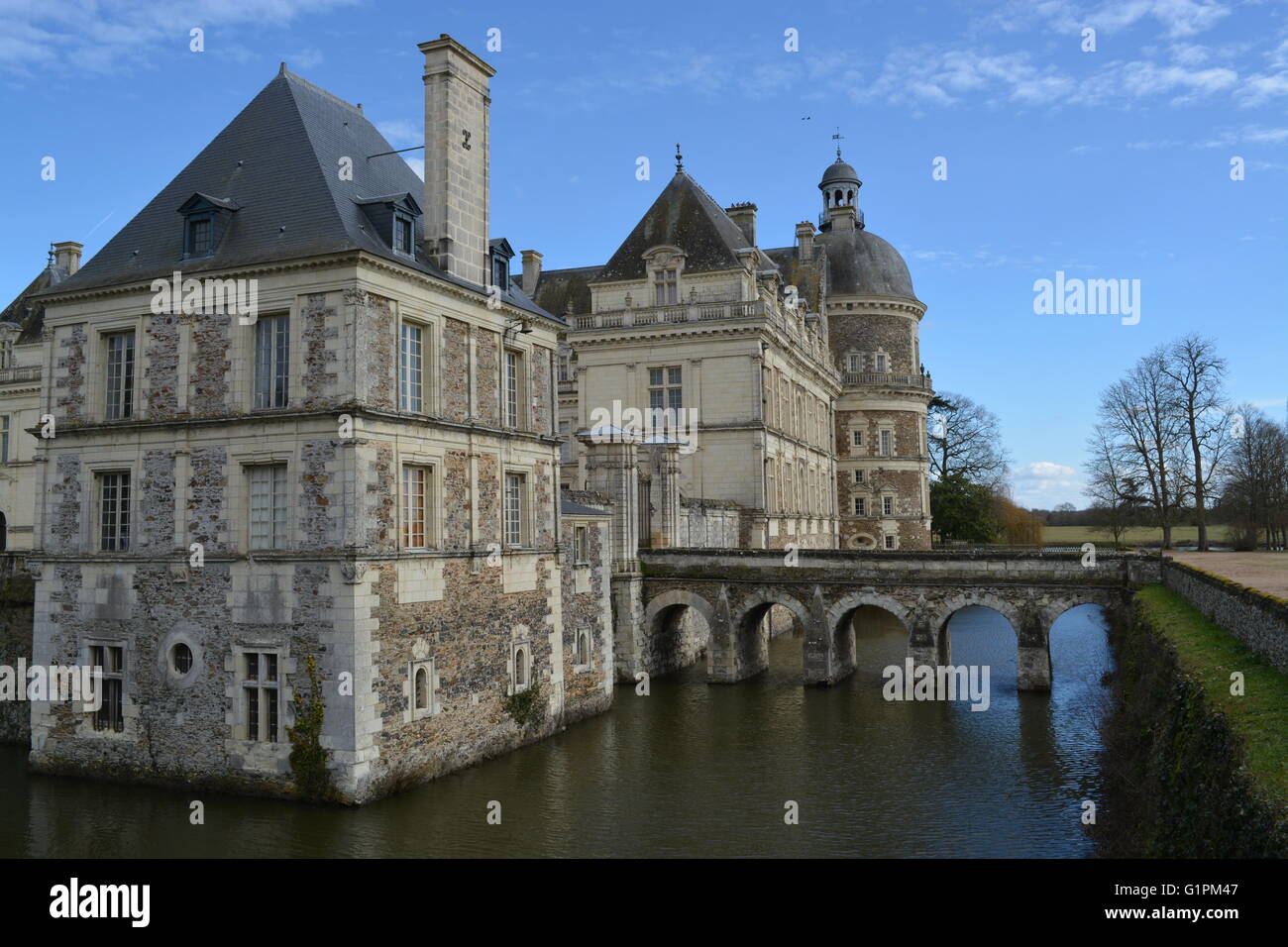 Chateau de Serrant - A stately home style chateau in the Loire Valley. Situated 15km from the town of Angers. Stock Photo