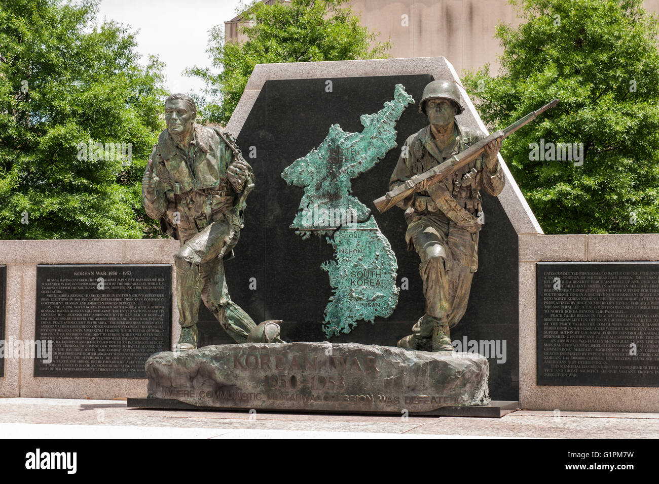 Korean War statue at the Legislative Plaza, Nashville, Tennessee Stock Photo