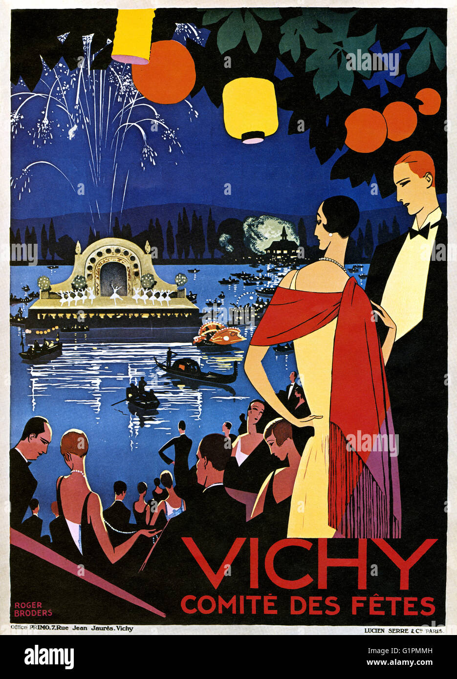 FRANCE: VICHY, c1920.  Lithograph by Roger Broders, c1920. Stock Photo