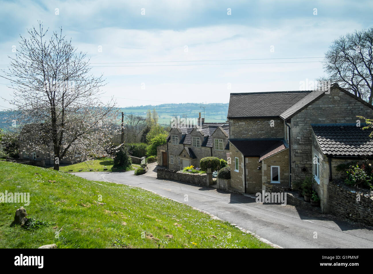 Colerne a Cotswold village near Chippenham Wiltshire England UK Stock