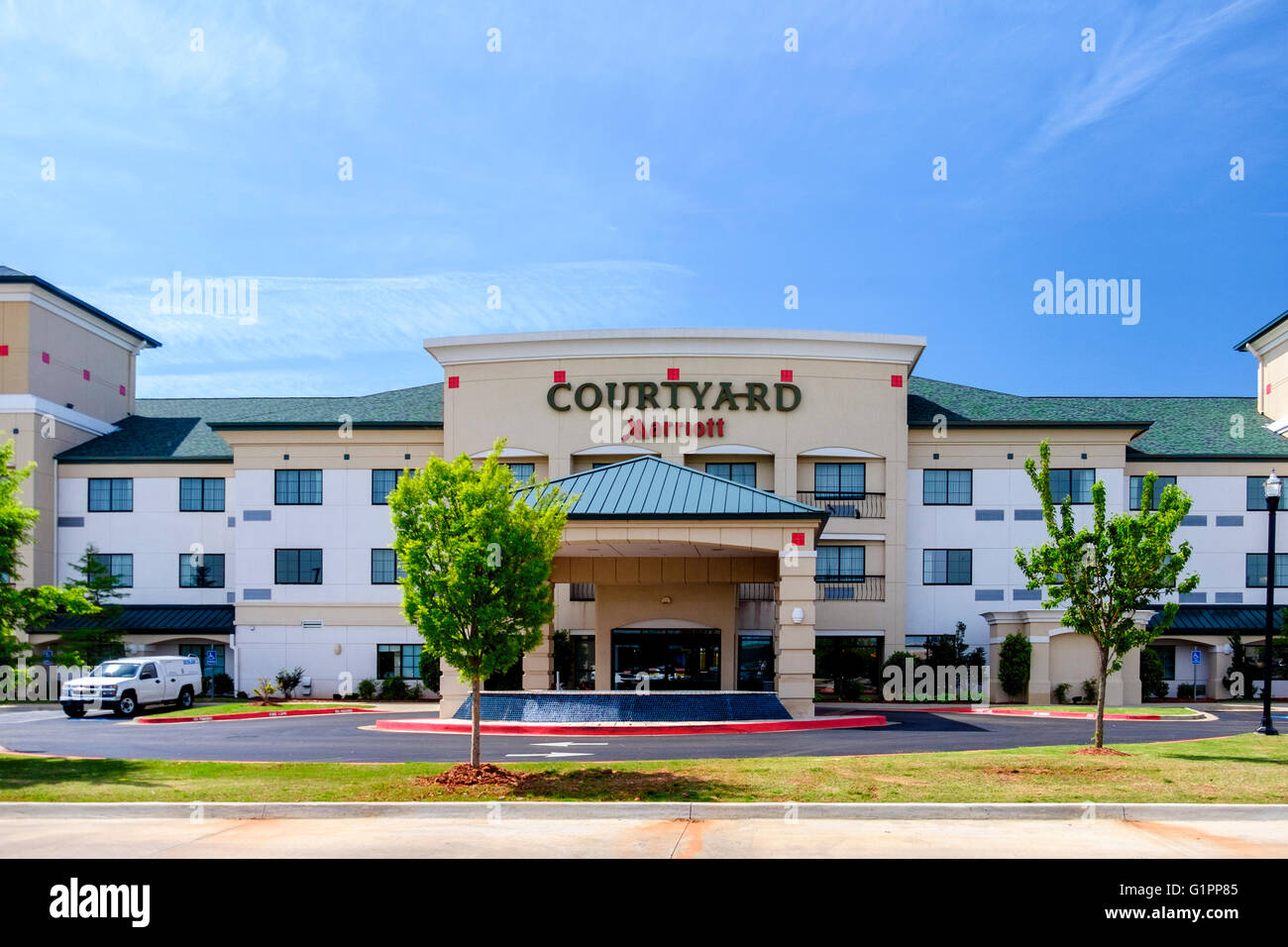 Comfort Inn, a Comfort Inn,hotel,logo,exterior,front,sign,g Stock Photo