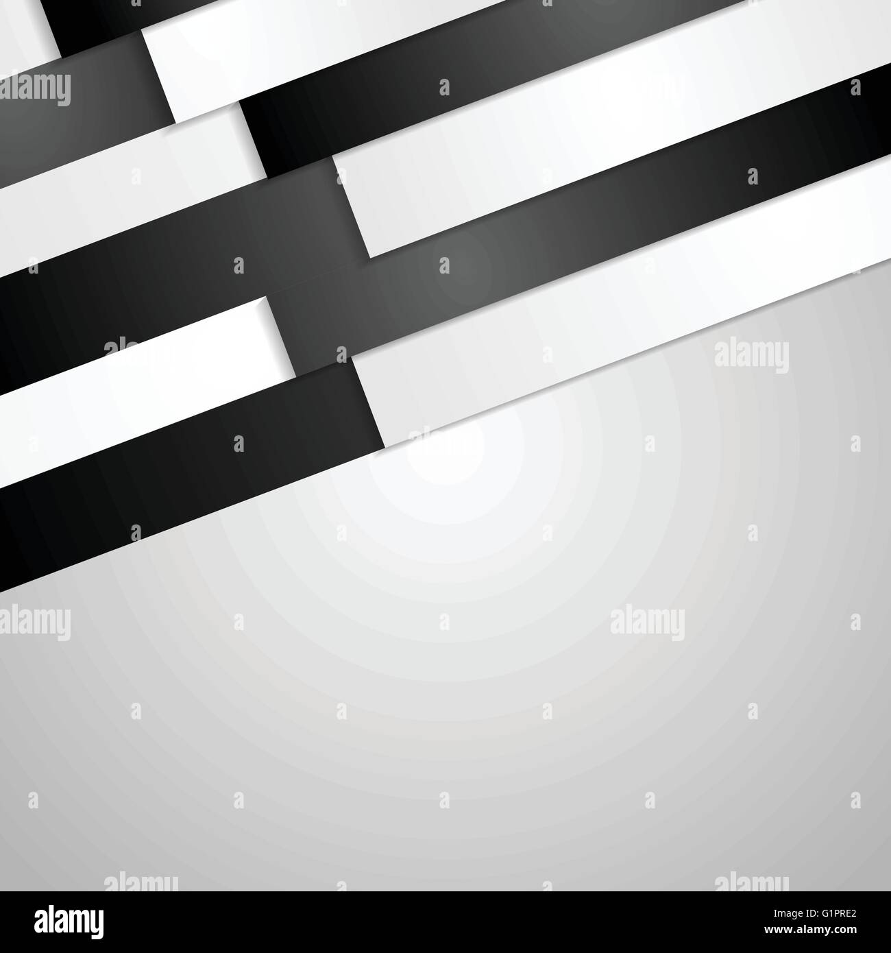 Black and white paper stripes abstract corporate background. Vector ...