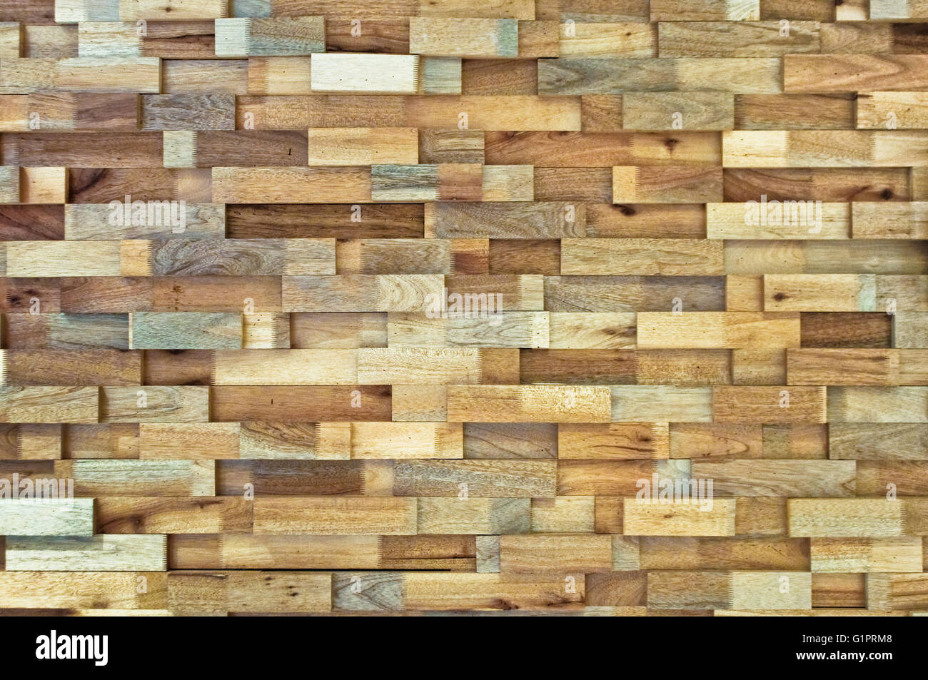 Cut wood texture background. Interior wooden wall. Wood pieces arrangement  cause light and shadow effect Stock Photo - Alamy