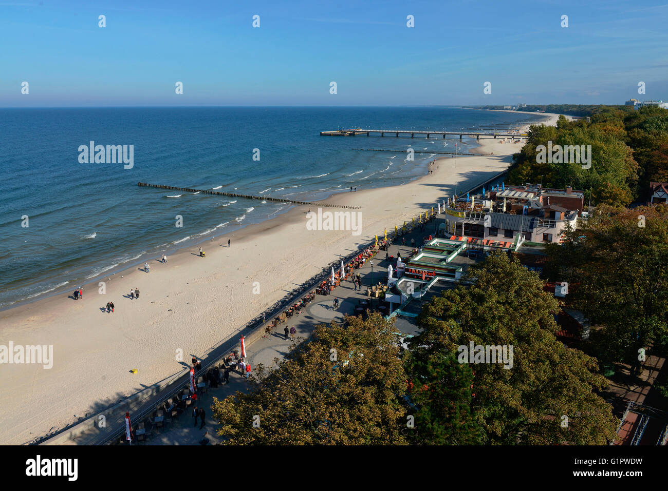 Beach, Kolobrzeg, Poland Stock Photo