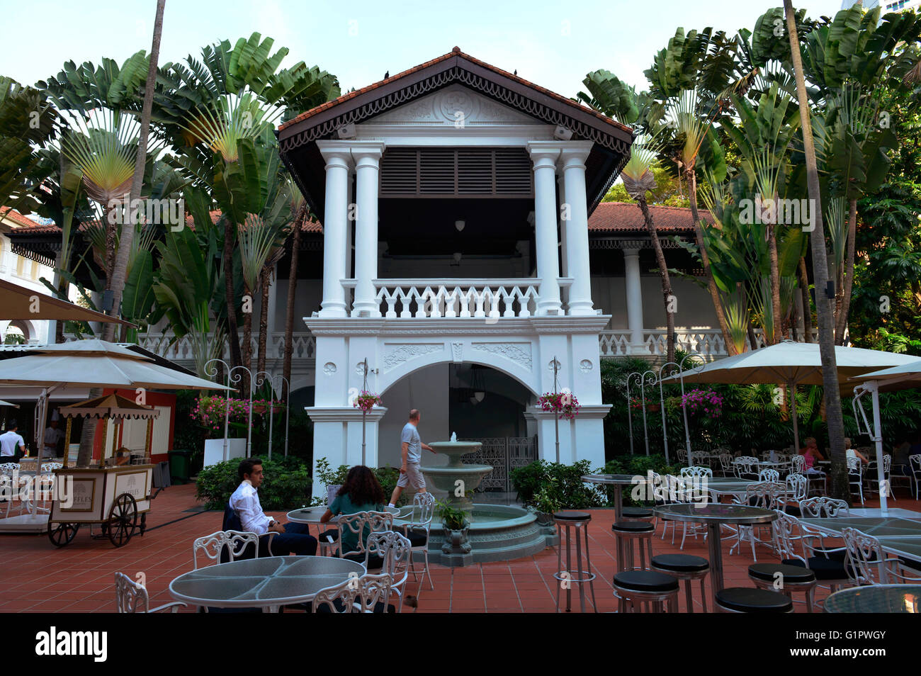 Hotel Raffles, Beach Road, Singapur Stock Photo