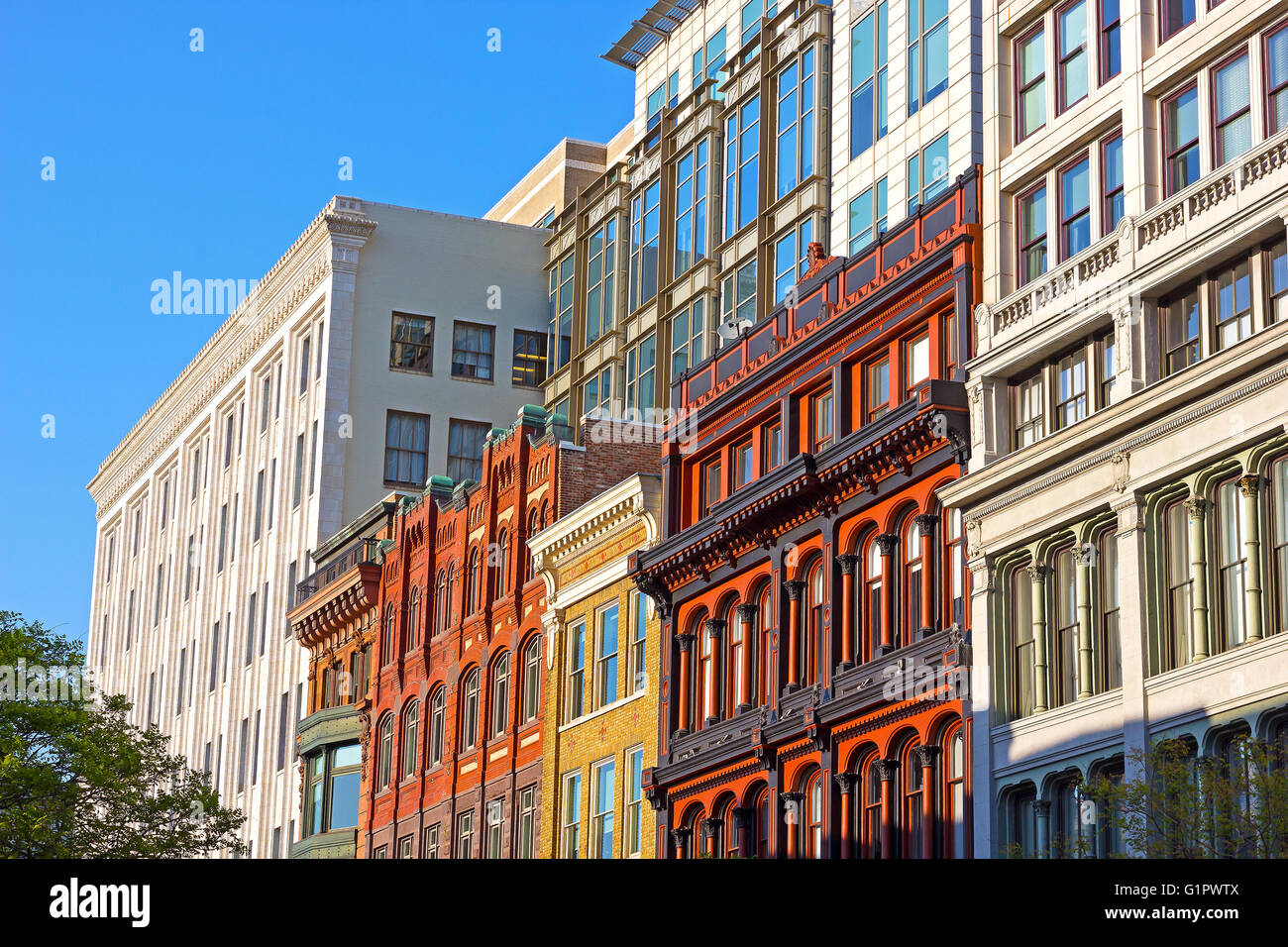 Business buildings on the street of Washington DC, USA Stock Photo Alamy