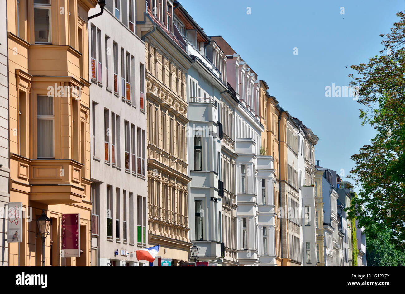 Altbauten, Fassaden, Auguststrasse, Mitte, Berlin, Deutschland Stock Photo