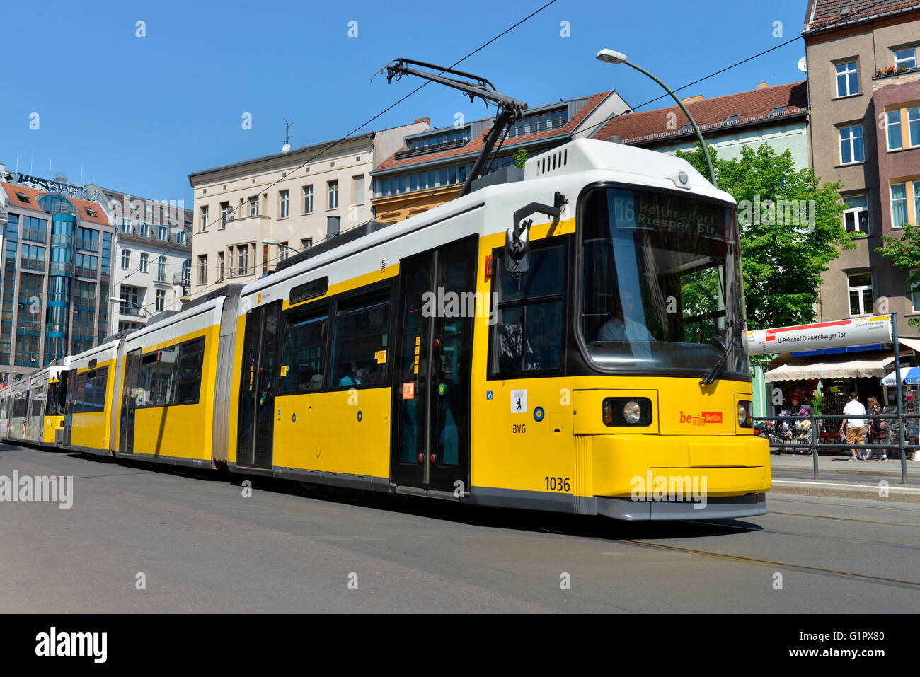 Strassenbahn, Oranienburger Strasse, Mitte, Berlin, Deutschland Stock Photo