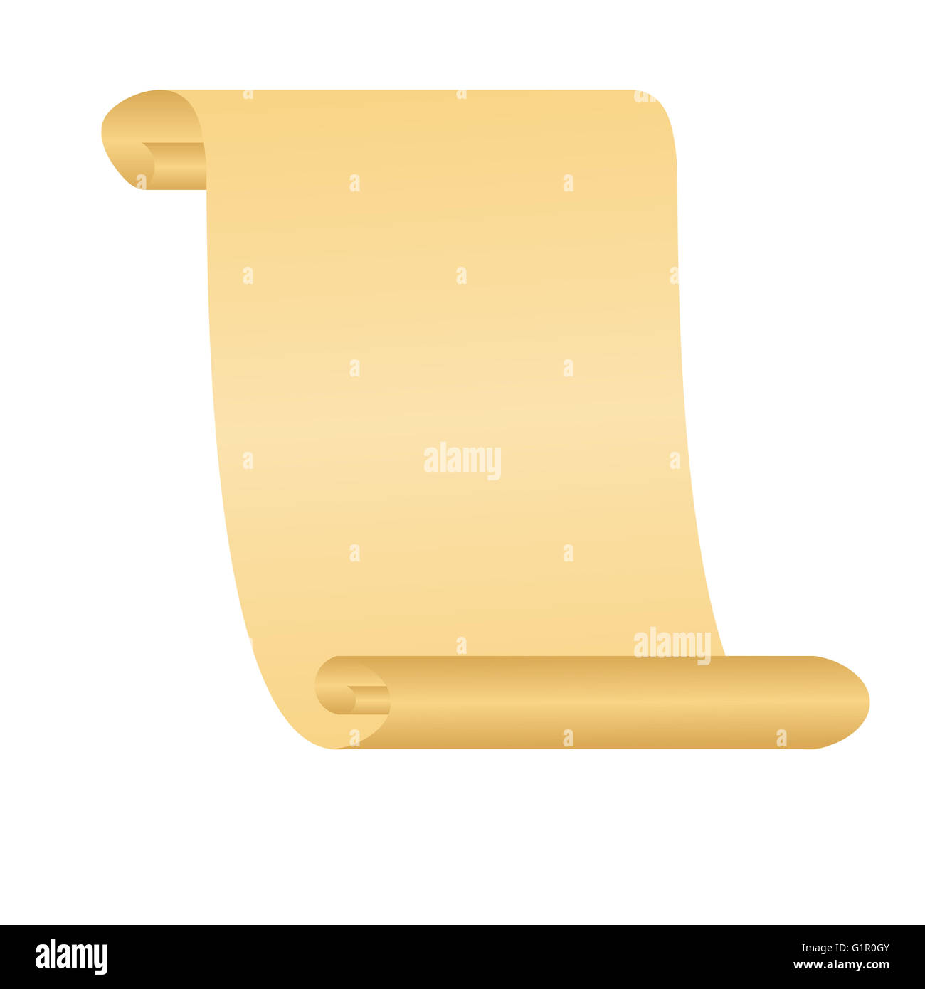 Old scroll paper. Vector illustration Stock Photo