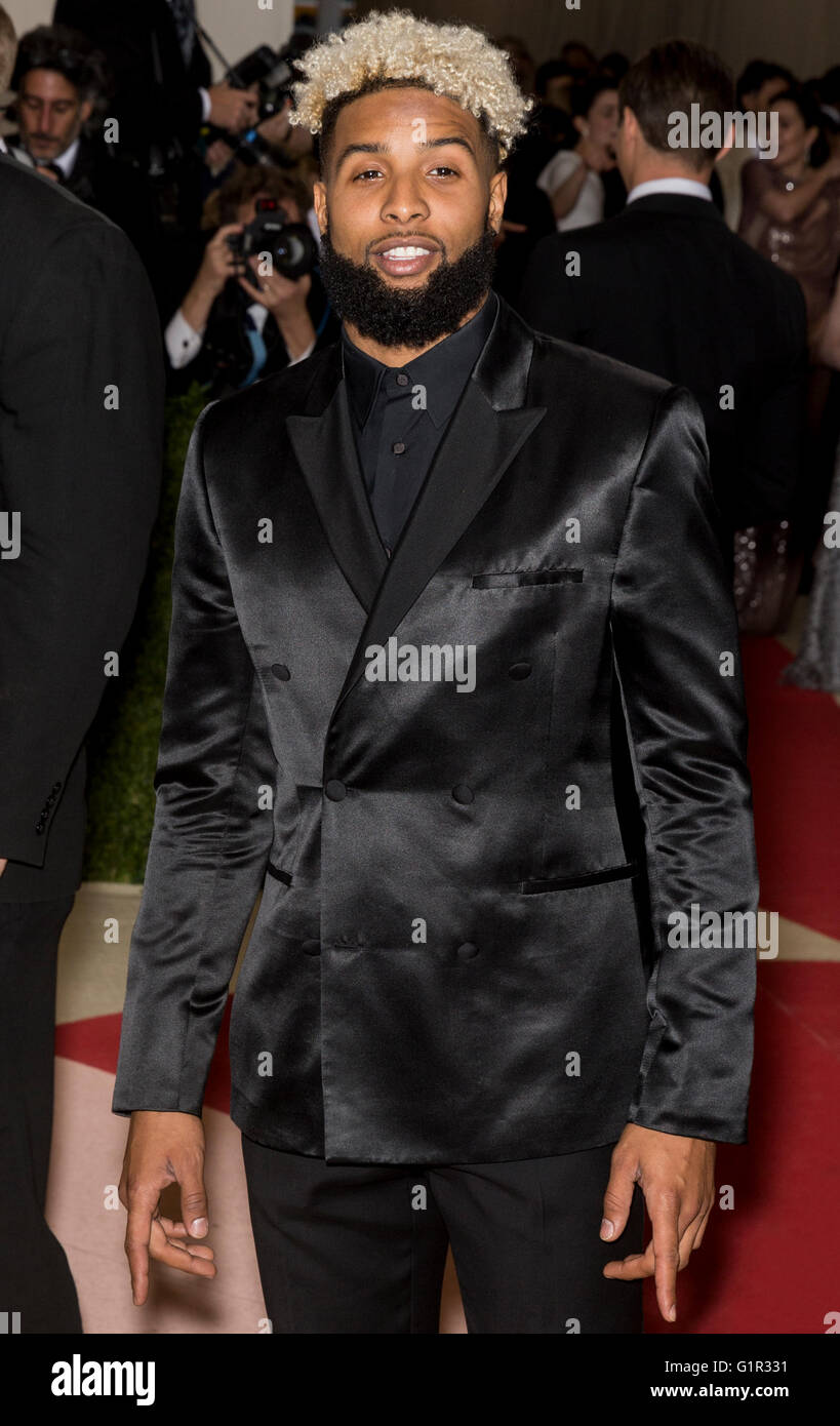 New York City, USA - May 2, 2016: Odell Beckham Jr attends the 2016 Met Gala  Stock Photo - Alamy