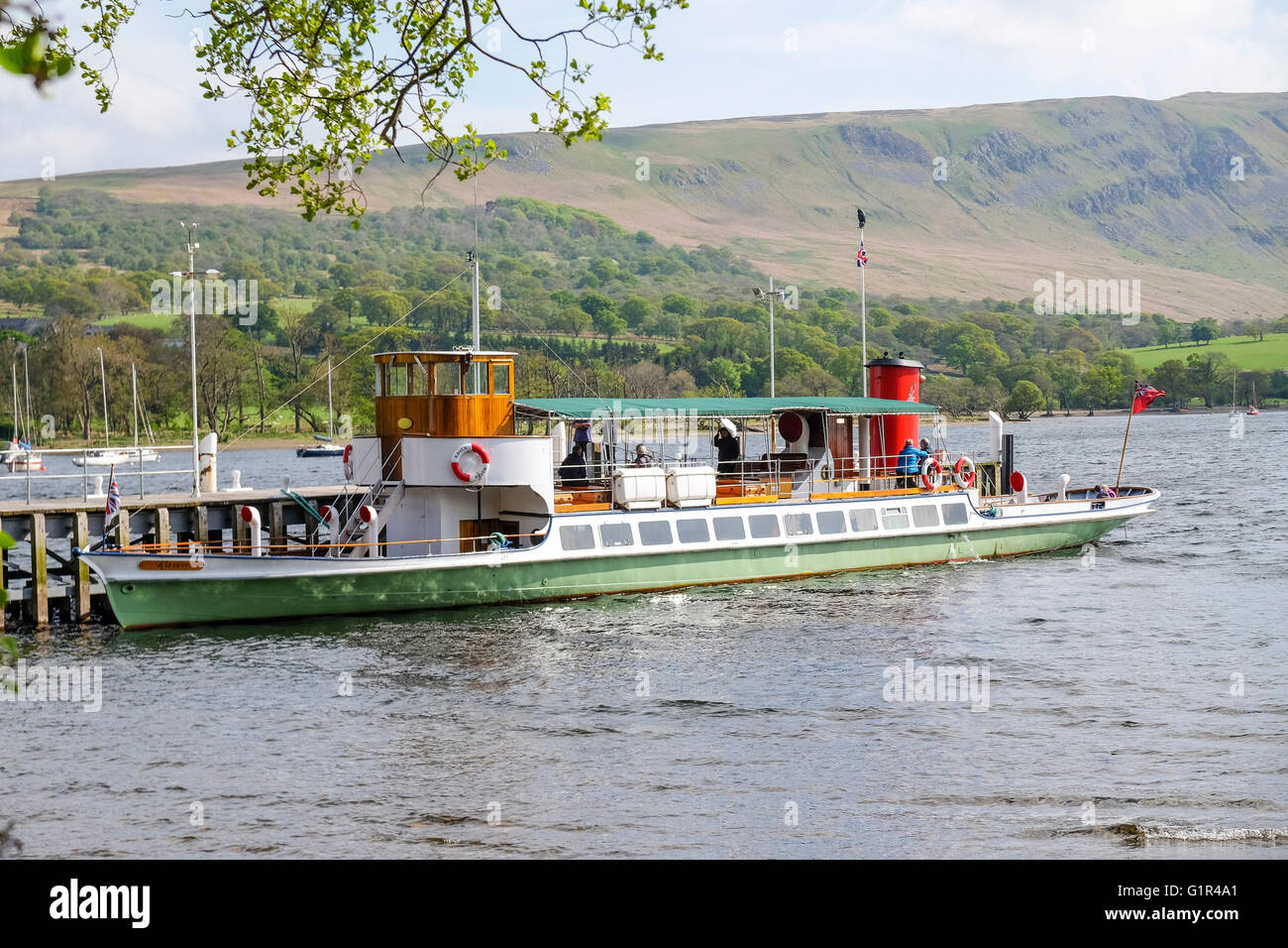 The Ullswater steamer docked at Pooley Bridge Stock Photo Alamy