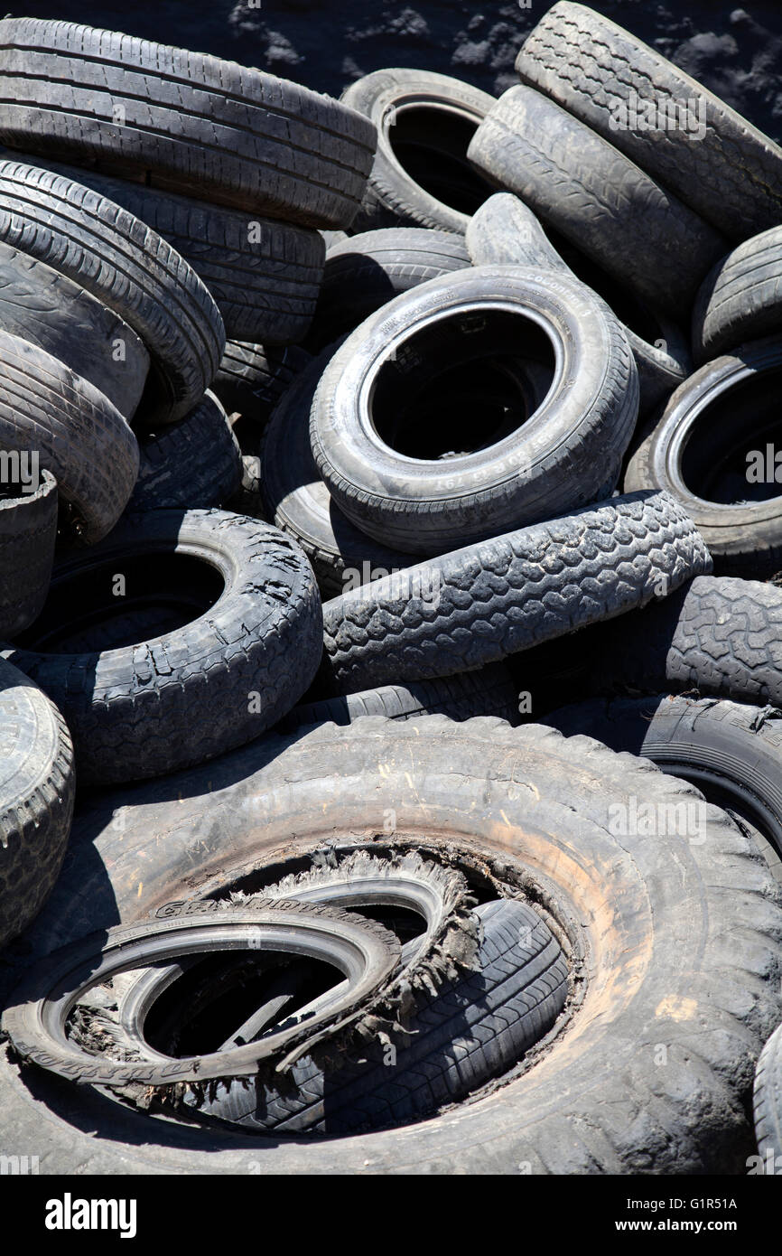 Used Rubber Tyres Stock Photo - Alamy