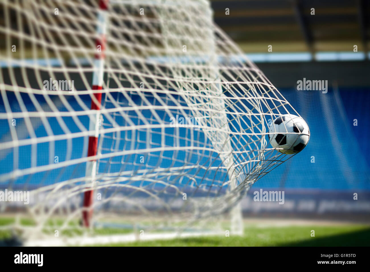 Soccer goal Stock Photo