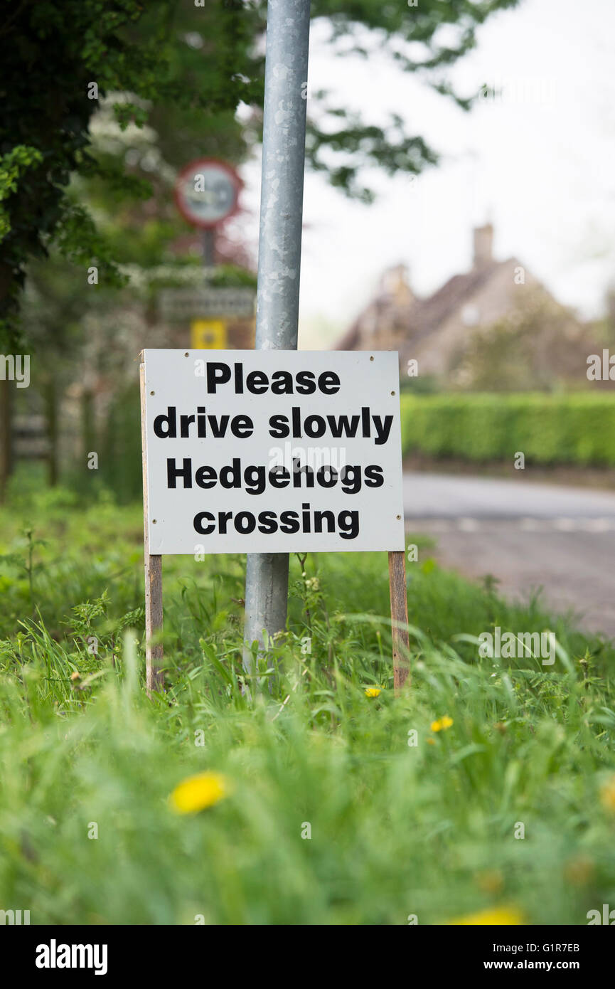 Slow hedgehogs sign hi-res stock photography and images - Alamy
