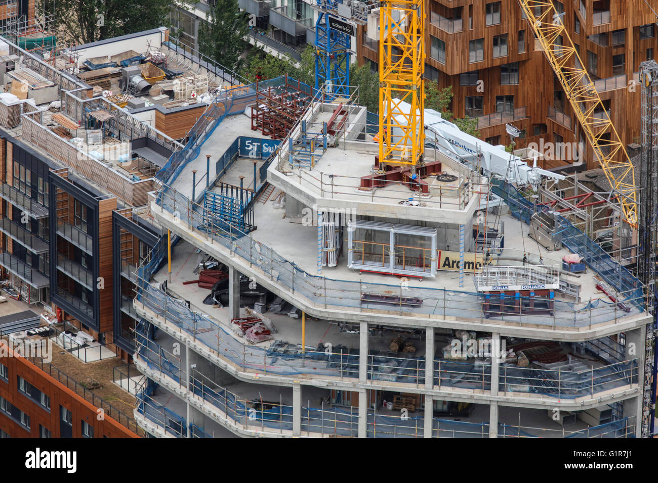 An aerial view of a construction site in London Stock Photo - Alamy