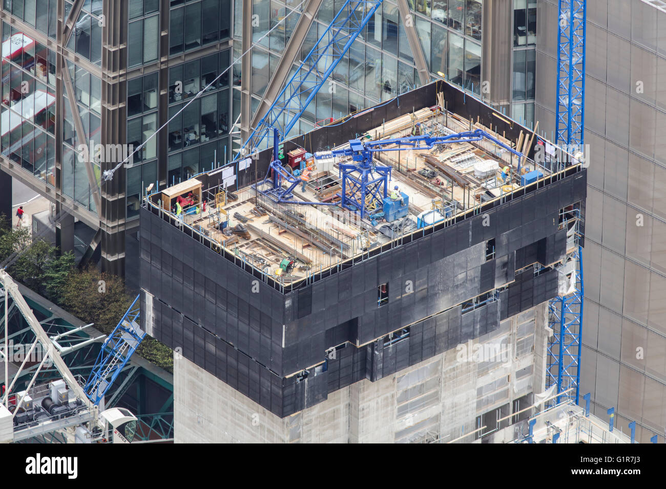 An aerial view of a construction site in London Stock Photo - Alamy