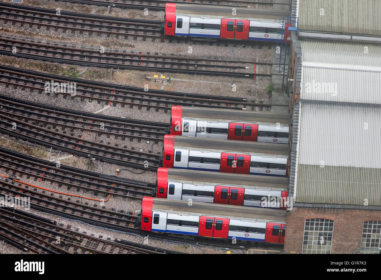 An aerial view of the London Underground Depot at Golders Green Stock Photo Alamy