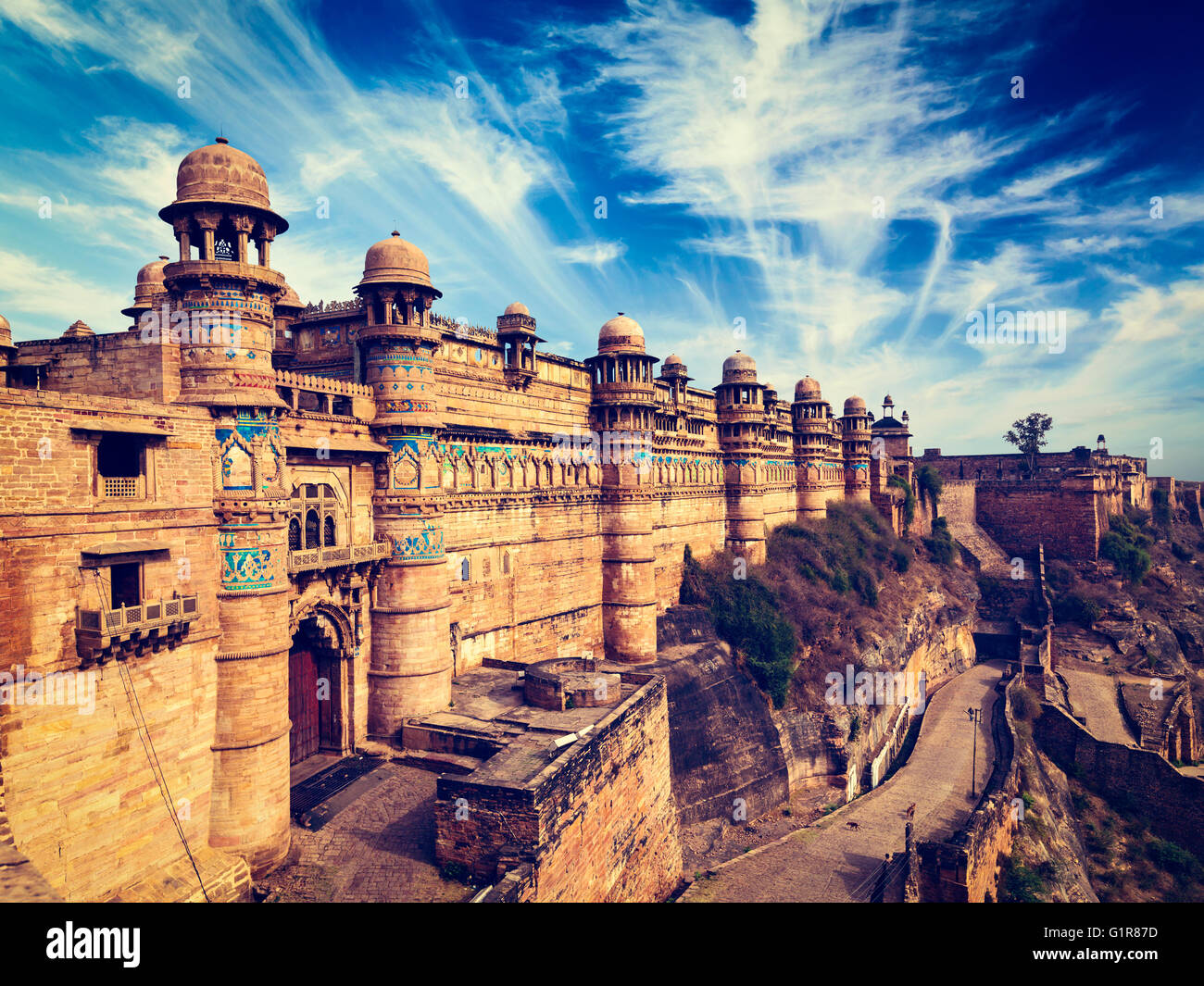 Gwalior fort, India Stock Photo