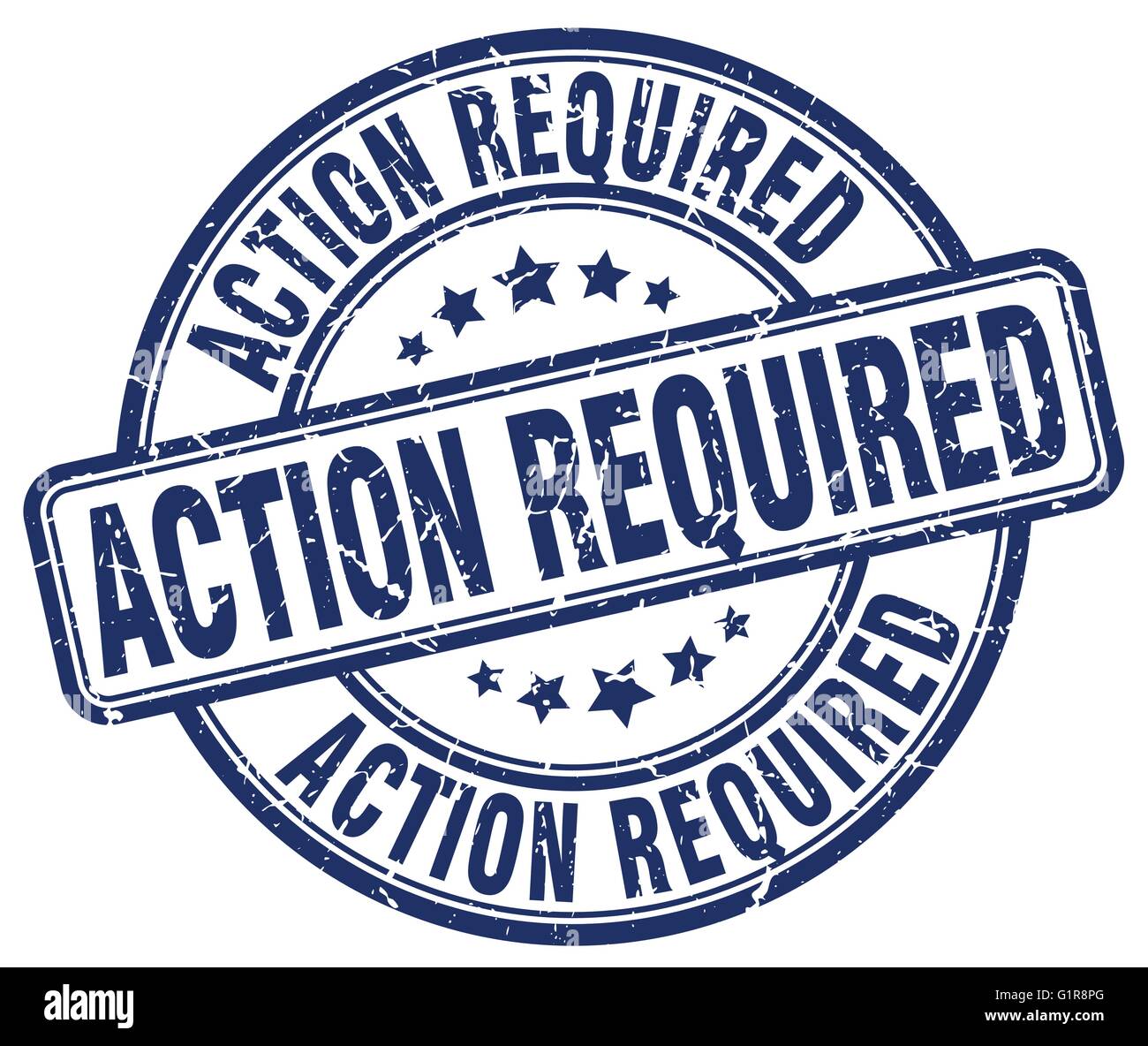 Required Blue Vector action required blue grunge round vintage rubber stamp Stock Vector ...