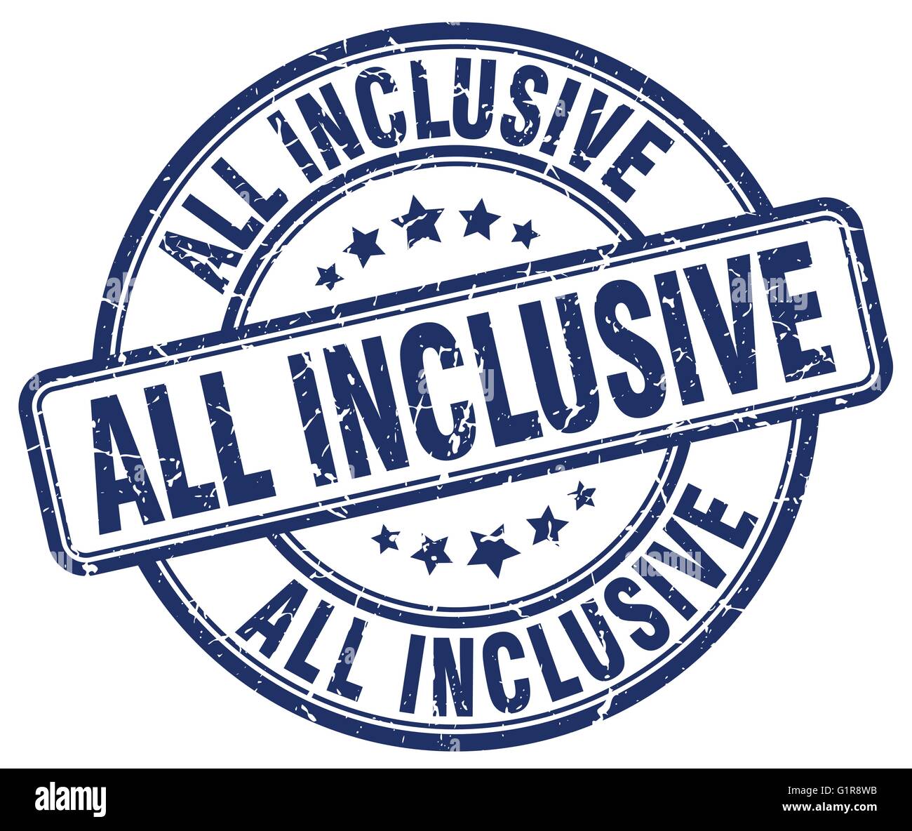 all inclusive blue grunge round vintage rubber stamp Stock Vector Image ...
