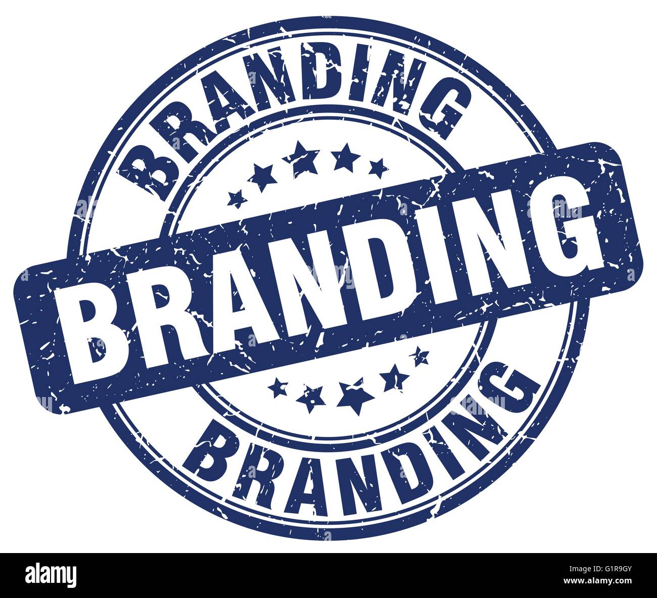 branding blue grunge round vintage rubber stamp Stock Vector Image ...