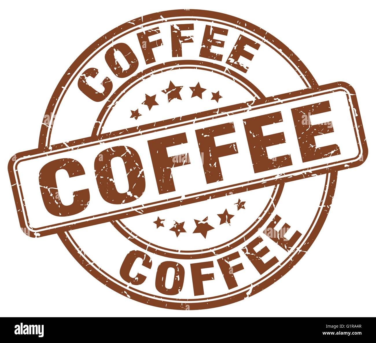 coffee brown grunge round vintage rubber stamp Stock Vector Image & Art ...